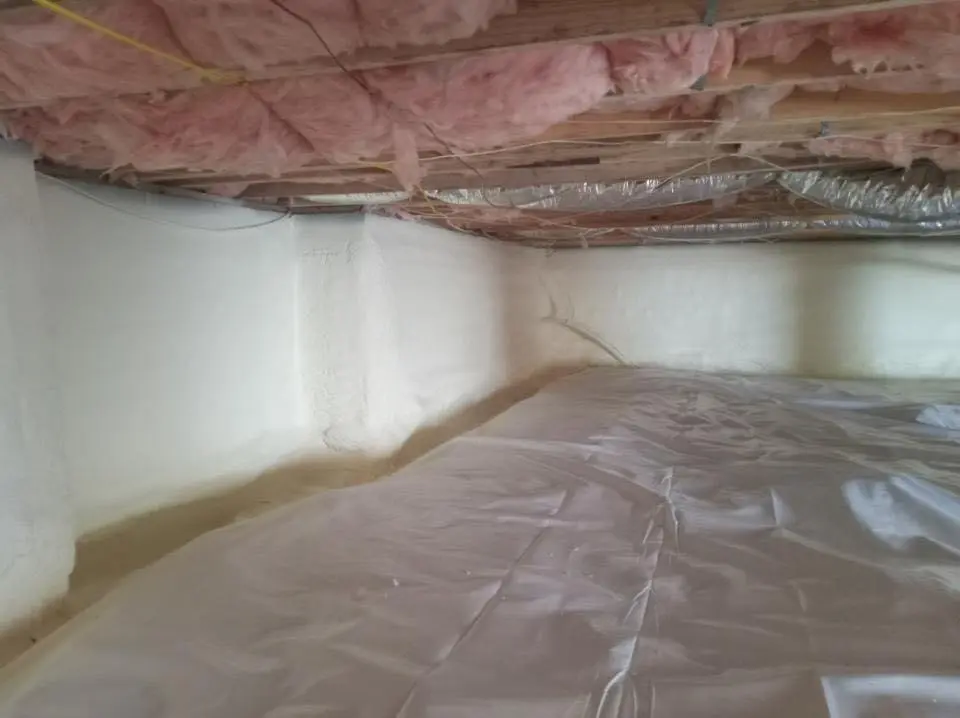Crawl space encapsulation with closed-cell spray foam for Attic Insulation in Homeland Park